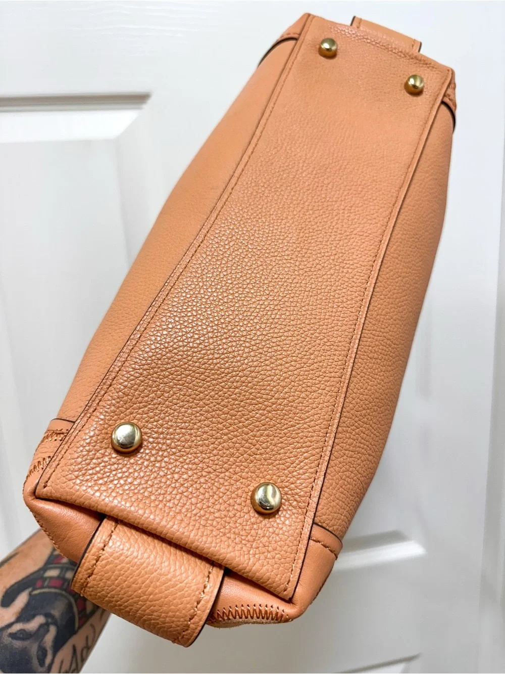 Coach Edie 31 Tea Rose Patchwork Bag Beechwood Leather Suede Like New